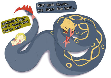 animal_genitalia female female_pred feral feral_pred genital_slit genitals human_prey larger_female male male_prey size_difference smaller_male unbirthing vaginal vore vulva poisonsneksoffie nintendo pokemon generation_3_pokemon human mammal pokemon_(species) reptile scalie seviper snake absurd_res hi_res