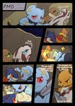 anthro buizel comic dialogue eevee english_text fight generation_1_pokemon generation_2_pokemon generation_3_pokemon generation_4_pokemon group hi_res infinitydoom linoone loona_(infinitydoom) melee_weapon nintendo pokemon pokemon_(species) pokemon_mystery_dungeon quilava rai_(infinitydoom) raichu shia_(infinitydoom) shinx spike_chunsoft sword text veera_(infinitydoom) weapon