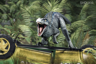action_pose biped bipedal_feral blue_markings bodily_fluids car claws female feral grass grey_body markings open_mouth pink_tongue plant pose roaring saliva sharp_teeth solo teeth tongue tree vehicle yellow_eyes shoukaart ark_survival_(series) jurassic_park jurassic_world universal_studios blue_(jurassic_world) dinosaur dromaeosaurid prehistoric_species reptile saurischian scalie theropod velociraptor 3d_(artwork) digital_media_(artwork) hi_res source_filmmaker_(artwork) watermark