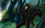 anthro black_body black_fur bone breasts fangs female fly_agaric forest fungus fur glistening glistening_body mushroom nipples plant skull solo standing teeth tree shinard scp_foundation scp-1471-a canid canine canis demon malo mammal monster wolf digital_media_(artwork)