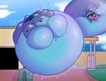 belly big_belly big_breasts blue_body blue_fur breasts creaking fur gas_station glistening glistening_belly huge_belly huge_breasts hyper hyper_belly hyper_breasts hyper_inflation immobile inflation looking_pleasured motion_lines onomatopoeia open_mouth sound_effects text tongue tongue_out errorrobotic disney lilo_and_stitch stitch_(lilo_and_stitch) alien experiment_(lilo_and_stitch) 2024 hi_res