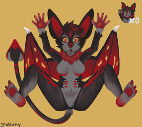 anthro bat_wings belly_nipples black_body breasts defeated falling featureless_breasts female gameplay_mechanics ivarin life_(gaming) life_counter markings membrane_(anatomy) membranous_wings multi_nipple nipples pawpads paws raised_arms red_eyes red_wings solo spread_legs spreading tail torn_wing wings joliuny platformer_death_pose bat leaf-nosed_bat mammal microbat vampire vampire_bat yangochiropteran hi_res