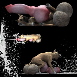 autobukkake balls big_balls big_penis bodily_fluids cum cum_on_face cum_on_own_face cum_on_self cumshot digitigrade ejaculation erection excessive_cum excessive_genital_fluids feral genital_fluids genitals huge_balls huge_penis hyper hyper_balls hyper_genitalia hyper_penis knot male orgasm paws penis quadruped realistic_feral solo tail tapiko canid canine canis domestic_dog mammal 1:1 3d_(artwork) digital_media_(artwork) hi_res lol_comments