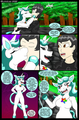 anthro black_bottomwear black_clothing black_footwear black_hair black_pants black_sclera black_shirt black_shoes black_topwear blue_hooves blue_mane blue_tail bottomwear clothing dialogue eyelashes female footwear fur hair hoof_hands hooves horn horse_tail human_on_anthro human_on_anthro_romance interspecies jewelry kissing long_tail male male/female mane multicolored_jewelry multicolored_necklace muscular_legs necklace pants pupils rainbow_jewelry rainbow_necklace rainbow_symbol shirt shoes shortstack species_in_dialogue tail text topwear unguligrade white_body white_fur white_pupils lyonley mob_entertainment mythology poppy_playtime smiling_critters the_succubus_hunt craftycorn lance_(the_succubus_hunt) mia_(the_succubus_hunt) demon equid equine human mammal mythological_creature mythological_equine succubus unicorn comic english_text hi_res