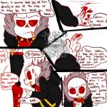 alternate_universe blood bodily_fluids bone not_furry skeleton text lizheru underfell undertale undertale_(series) papyrus_(underfell) sans_(underfell) animated_skeleton undead 1:1 english_text