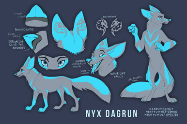 anthro dagrun feral multiple_angles nyxdagrun semi-anthro solo text ritwells nyx_dagrun canid canine hybrid mammal nekryuwolf english_text hi_res model_sheet tagme