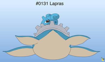 ambiguous_gender blue_body butt feral flippers gradient_background logo looking_at_viewer looking_back looking_back_at_viewer low-angle_view rear_view simple_background solo text pichu90 nintendo pokemon generation_1_pokemon lapras pokemon_(species) artist_logo english_text hi_res
