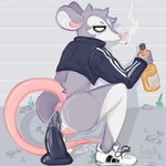 anal anal_penetration anthro anus butt cigarette dildo dildo_in_ass dildo_insertion male object_in_ass outside penetration sex_toy sex_toy_in_ass sex_toy_insertion slavic smoking smoking_cigarette solo venial mammal mouse murid murine rat rodent