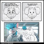 1:1 3_panel_comic anime_eyes anthro bent_over biped blep blue_body blue_ears blue_fur blue_hair breasts button_ears canid canine canis chad_(meme) cheek_tuft clothed clothing collar comic curled_tail domestic_dog drawing duo english_text facial_tuft female floppy_ears fox fur hair half-closed_eyes hanging_breasts heart_symbol hi_res humor jay-r jay-r_(character) lightskin_stare lips looking_at_viewer male mammal meme monotone_hair multicolored_body multicolored_fur narrowed_eyes nipple_outline nipples one_eye_closed pink_inner_ear pink_nose pupils raised_tail shirt slit_pupils solo_focus sparkles tail text tongue tongue_out topwear tuft two_tone_body two_tone_fur url white_body white_fur wink