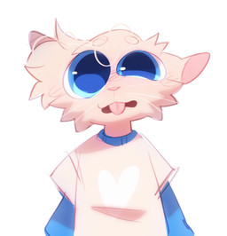 ambiguous_anthro ambiguous_gender anthro big_eyes blue_eyes cheek_tuft clothed clothed_anthro clothing facial_tuft fur looking_at_viewer pink_tongue shirt simple_background solo tongue tongue_out topwear tuft whiskers white_background white_body white_fur white_whiskers copithecat rigby_the_cat domestic_cat felid feline felis mammal 2025 digital_drawing_(artwork) digital_media_(artwork) hi_res