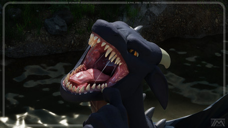 ambiguous_form ambiguous_gender bodily_fluids horn mouth_shot open_mouth outside pointing_at_mouth saliva saliva_on_tongue saliva_string solo water thatman european_mythology mythology bunsen dragon mythological_creature mythological_scalie scalie western_dragon 16:9 3d_(artwork) blender_(artwork) blender_cycles_(artwork) digital_media_(artwork) hi_res watermark widescreen male_(lore)