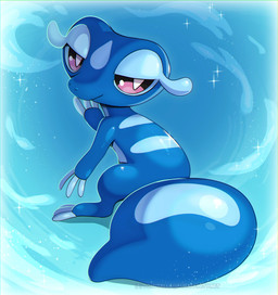 ambiguous_gender anthro biped feet fingers looking_at_viewer nude nude_ambiguous nude_anthro rear_view simple_background smile solo standing tail toes donutella nintendo pokemon pokemon_winds_and_waves gecqua generation_10_pokemon pokemon_(species) 2026 absurd_res digital_drawing_(artwork) digital_media_(artwork) hi_res