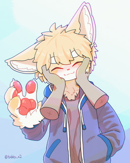 4_fingers anthro bangs blush claws clothed clothing disembodied_hand duo eyebrow_through_hair eyebrows eyes_closed fingers fur hair hair_between_eyes kemono male pawpads smile translucent translucent_hair tabby_x2 tabby_(tabby_x2) domestic_cat felid feline felis mammal tabby_cat absurd_res hi_res huge_filesize