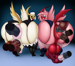 ahegao anal anal_penetration andromorph animal_genitalia animal_penis anus bedroom_eyes big_anus big_butt big_penis big_vulva butt clothing costume devil_costume duo equine_genitalia equine_penis female female_penetrated femboy feral feral_penetrated fishnet_stockings garter_straps genitals green_eyes gynomorph huge_anus huge_butt huge_penis hyper hyper_anus hyper_butt hyper_genitalia hyper_penis hyper_vulva intersex lingerie looking_pleasured male male/female male_penetrated narrowed_eyes nun nun_outfit penetration penile penile_penetration penis penis_in_ass penis_in_penis penis_in_vagina prostitution puffy_anus rear_view seductive side_by_side slutty_face triple_penetration urethral urethral_penetration vaginal vaginal_penetration vulva wings nightmare-arts nintendo pokemon moonlight_(hornyabsol) rust_(hornyabsol) absol demon generation_3_pokemon pokemon_(species) hi_res