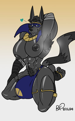 abs anthro armpit_hair athletic athletic_anthro athletic_male balls beard big_balls big_muscles big_pecs big_penis black_beard black_body black_facial_hair black_fur black_hair blue_clothing blue_eyes body_hair clothing dark_body dark_fur facial_hair flirting footwear fur furry_tail genitals hair headgear headwear heart_symbol huge_balls huge_penis jewelry kneeling looking_at_viewer male markings mask muscular musk musky_armpit nipples pecs penis presenting pubes simple_background small_waist smile smiling_at_viewer socks solo striped_markings striped_tail stripes tail tail_markings underwear rxq sly_cooper_(series) sony_corporation sony_interactive_entertainment sucker_punch_productions slytunkhamen_cooper mammal procyonid raccoon 2024 dated hi_res signature