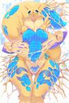 2019 absurd_res anthro armwear artificial_intelligence bald_crotch bandai_namco belly big_breasts big_tail blue_eyes breasts bridal_gauntlets canid canine casual_exposure claws clothing crotch_lines curvy_figure digimon digimon_(species) digital_creature digital_media_(artwork) featureless_breasts featureless_crotch female fluffy fluffy_tail front_view fur hi_res ineffective_clothing long_tail looking_at_viewer mammal markings monotone_armwear monotone_clothing mostly_nude navel open_mouth pinup portrait pose pubic_mound purple_armwear purple_clothing renamon simple_background small_waist solo standing tail theobrobine thick_thighs thigh_gap three-quarter_portrait transformation tuft voluptuous white_background white_body white_fur wide_hips yellow_body yellow_fur yellow_tail