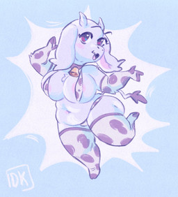animal_print animal_print_bikini animal_print_thigh_highs anthro areola areola_slip armwear big_breasts bikini blush breasts chibi choker clothed clothing cow_print cow_print_armwear cow_print_bikini cow_print_thigh_highs cowbell curvy_figure elbow_gloves eyebrows female fingers fur gloves handwear horn jewelry legwear long_ears looking_at_viewer mature_anthro mature_female navel necklace open_mouth pattern_bikini pattern_clothing pattern_legwear pattern_swimwear pattern_thigh_highs slightly_chubby solo stockings swimwear thick_thighs thigh_highs two-piece_swimsuit voluptuous white_body white_fur wide_hips darkriallet undertale undertale_(series) toriel boss_monster_(undertale) bovid caprine mammal full-length_portrait hi_res portrait