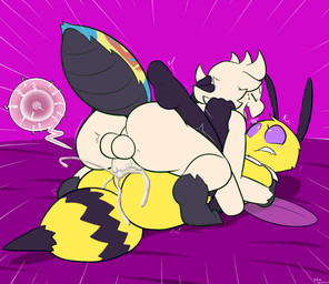 4_arms 6_eyes antennae_(anatomy) anthro anthro_on_anthro anthro_penetrated anthro_penetrating anthro_penetrating_anthro anus arthropod_abdomen balls big_butt black_antennae black_body black_exoskeleton blue_body blue_exoskeleton blush bodily_fluids breath butt clenched_teeth cum cum_from_vagina cum_in_vagina cum_inside cum_on_butt cum_on_penis cum_splatter cutaway cute_fangs dominant dominant_anthro dominant_male drooling duo erection exoskeleton fangs female female_on_bottom female_penetrated from_front_position fur genital_fluids genitals heart_eyes heart_symbol hug impregnation insect_wings leg_markings legs_up looking_pleasured looking_up male male/female male_on_top male_penetrating male_penetrating_female markings mating_press multi_arm multi_eye multi_limb on_bottom on_top open_mouth ovum penetration penis perineum pink_anus pink_background pink_vulva purple_sclera red_body red_exoskeleton saliva sex simple_background smile socks_(marking) sperm_cell stinger submissive submissive_anthro submissive_female surprised tan_balls tan_body tan_exoskeleton tan_fur tan_penis tan_perineum teeth thick_thighs vaginal vaginal_penetration vulva white_body white_eyes white_fur wings yellow_body yellow_exoskeleton felino evie_(elliectric) nile_(ittybittyjay) arachnid araneomorph arthropod bee hymenopteran insect jumping_spider peacock_spider spider 2025 absurd_res hi_res
