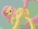 anus blush body_blush butt butt_blush embarrassed female feral genitals hair long_hair long_mane long_tail presenting presenting_anus presenting_hindquarters presenting_pussy pussy raised_tail solo tail wings shock_beast17 friendship_is_magic hasbro my_little_pony mythology fluttershy_(mlp) equid equine mammal mythological_creature mythological_equine pegasus 2020 hi_res