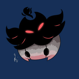 ambiguous_gender biped black_body empty_eyes feral floating grey_body looking_at_viewer red_eyes solo jakobsdumpsterfyre hollow_knight_(franchise) nintendo pokemon team_cherry generation_6_pokemon pokemon_(species) pumpkaboo 1:1 2026 alpha_channel hi_res signature