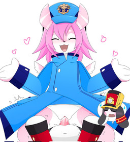 anthro black_body blush bodily_fluids bottomless clothed clothing cum cum_in_vagina cum_inside duo ejaculation erection eyes_closed fangs female female_penetrated fur genital_fluids genitals hair hat headgear headwear heart_symbol jacket male male/female male_penetrating male_penetrating_female multicolored_body multicolored_fur navel open_mouth penetration penile penis pink_body pink_fur pink_hair sex simple_background teeth topwear vaginal vaginal_penetration vulva white_background white_body white_fur nakachidragon genshin_impact honkai:_star_rail mihoyo blathine_(genshin_impact) pom-pom_(honkai:_star_rail) lagomorph leporid mammal melusine_(genshin_impact) rabbit 2023 digital_media_(artwork) hi_res