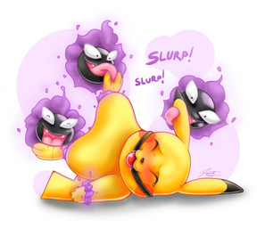 3_toes ball_gag between_toes blush bodily_fluids crying_laughing ear_lick eyes_closed feet feral foot_fetish foot_lick foot_play gag gagged group laugh levitating licking licking_between_toes lying male paws restrained saliva simple_background tears text tickling toes tongue tongue_out itsdante nintendo pokemon gastly generation_1_pokemon pikachu pokemon_(species) sphere_creature hi_res