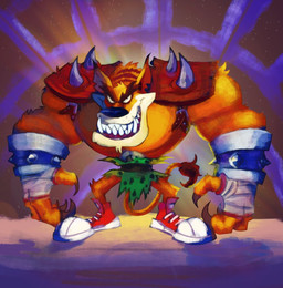 anthro biceps big_muscles bottomwear bracelet brown_body brown_fur brown_hair brown_stripes claws clothed clothing deltoids eye_bags eyebrows fangs footwear fur grin gums_(mouth) hair jewelry loincloth looking_at_viewer male muscular muscular_anthro muscular_arms muscular_male orange_body orange_fur pecs sharp_teeth shoes shoulder_pads simple_background smile solo spiked_bracelet spiked_shoulder_pads spikes standing striped_body striped_fur stripes tail tail_tuft tan_body tan_fur teeth thick_eyebrows topless tuft underbite white_background yellow_sclera xdboish1t activision crash_bandicoot_(series) tiny_tiger dasyuromorph mammal marsupial recently_extinct_species thylacine 2024