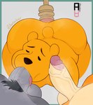 anal anal_tugging anthro balls big_butt butt fellatio genitals group male male/male object_in_ass oral penile penis sex simple_background slightly_chubby slightly_chubby_male text thick_thighs tongue trio apollosardor disney winnie_the_pooh_(franchise) eeyore pooh_bear tigger asinus bear donkey equid equine felid mammal pantherine tiger hi_res