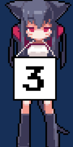animated_gif black_hair counter_catgirl female hair holding_object number sign simple_background solo transparent_background kusaka_kokage third-party_edit animal_humanoid felid feline humanoid mammal alpha_channel animated digital_media_(artwork) pixel_(artwork) short_playtime