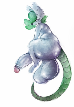 anthro balls big_balls big_butt big_penis butt genitals glans green_hair hair huge_balls huge_butt huge_penis humanoid_genitalia humanoid_penis hyper hyper_balls hyper_genitalia hyper_penis long_tail male penis rat_tail scrotum_flap simple_background slightly_chubby slightly_chubby_anthro slightly_chubby_male solo tail thick_calves thick_tail thick_thighs wide_hips zomerous_(artist) glop_(zomerous) mammal murid murine rat rodent 2023 absurd_res digital_media_(artwork) hi_res