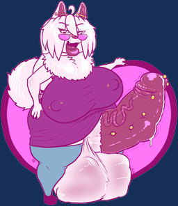 anthro balls balls_blush big_balls big_breasts big_penis blush bodily_fluids body_blush breasts chibi cock_vore cum ear_piercing eyewear genital_fluids genital_piercing genitals glasses gynomorph gynomorph_pred huge_balls huge_breasts huge_penis hyper hyper_balls hyper_breasts hyper_genitalia hyper_penis intersex intersex_pred lips nipple_outline nipple_piercing nipples penile penis penis_piercing piercing piercing_outline precum solo thick_bottom_lip thick_penis vein veiny_penis vore desbjust rika_(desbjust) canid canine canis domestic_dog husky mammal nordic_sled_dog spitz alpha_channel hi_res
