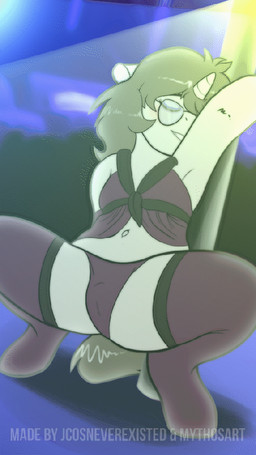 anthro camel_toe clothing dancing eyes_closed eyewear female glasses lingerie pole pole_dancing public semi-anthro solo thrusting conditional_dnp flair_projects jcosneverexisted mythosart hasbro my_little_pony fan_character solaria_(oc) equid equine horse mammal pony 2d_animation animated motion_tweening