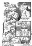 anthro balls canid canine canis comic crossover dialogue duo english_text felid genitals grimoire_of_zero hi_res horkeu_kamui_(tas) kissing lifewonders male male/male mammal mercenary_(grimoire_of_zero) monochrome muscular muscular_male nipple_fetish nipple_pinch nipple_play nipples pantherine pinch text tiger tokenworks tokyo_afterschool_summoners url wolf