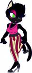 anthro blush breasts cleavage clothed clothing cougar eyeshadow fan_character felid feline female footwear high_heels jewelry makeup mammal sega shoes solo sonic_the_hedgehog_(series) soul-the-mysterious