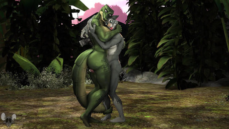 anthro anthro_on_anthro barefoot breasts butt camera claws countershading dancing duo facing_each_other feet female forest from_front_position fur genitals hand_on_back happy happy_sex holding_object hug jungle larger_female male male/female muscular muscular_female nude outside penis plant sex size_difference smaller_male soles standing standing_sex tail tail_around_leg text thick_thighs thigh_sex toe_claws tongue tree connivingrat petruz_(modeler) crocodile_(petruz) crocodile crocodilian felid feline mammal reptile scalie 16:9 2020 3d_(artwork) 3d_animation animated artist_name digital_media_(artwork) hi_res high_framerate loop no_sound short_playtime source_filmmaker_(artwork) video watermark widescreen