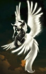 dust feathered_wings feathers female feral horn quadruped solo tail white_body white_feathers wings legacy350 hasbro my_little_pony mythology fan_character equid equine mammal mythological_creature mythological_equine winged_unicorn 5:8 hi_res