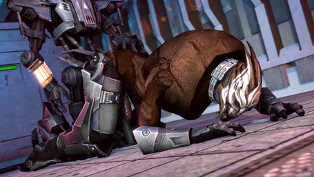 all_fours anal anal_penetration ass_up brown_body brown_penis brown_skin butt butt_grab collar doggystyle duo erection from_behind_position genitals hand_on_butt humanoid_on_humanoid inside looking_down machine male male/male male_penetrated male_penetrating male_penetrating_male not_furry penetration penis robophilia sex gonzo0o bioware electronic_arts mass_effect nihlus_kryik alien humanoid robot turian 16:9 3d_(artwork) 3d_animation animated digital_media_(artwork) hi_res no_sound short_playtime source_filmmaker_(artwork) video widescreen