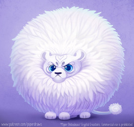 blue_eyes feral fluffy frown fur grumpy hair male purple_background simple_background solo text white_body white_fur white_hair piper_thibodeau felid lion mammal pantherine 2021 digital_media_(artwork) digital_painting_(artwork) painting_(artwork) url