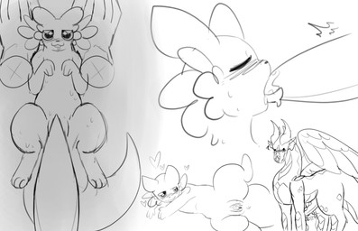 biped blush bodily_fluids drooling duo fellatio female feral genitals hanging_by_penis lying male male/female on_side oral penile penis penis_grab pinned pinned_to_ground presenting presenting_vulva quadruped saliva sex size_difference slit_penis sucking_tip sweat tapering_penis vulva floofybeanie european_mythology mythology rain_world videocult atlas_(astral_wings) rivulet_(rain_world) dragon mythological_creature mythological_scalie scalie western_dragon absurd_res hi_res sketch_page