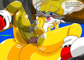 2013 anal anal_penetration anthro balls blue_eyes blush canine cub erection fox fur gay humanoid_penis male miles_prower nobody147 nude open_mouth penetration penis sega sex sonic_(series) uncut video_games young
Rating: Explicit
Score: 11
User: Nobody147
Date: November 04, 2013