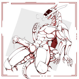 4_arms abs animal_genitalia animal_penis anthro big_penis bodily_fluids breath cum cum_drip cybernetics dripping edging equine_genitalia equine_penis erection genital_fluids genitals huge_penis hybrid_genitalia hybrid_penis knot knotted_equine_penis knotted_penis looking_pleasured machine male multi_arm multi_limb muscular nude penis precum slit_penis solo tail thick_thighs throbbing throbbing_penis tongue tongue_out hornyskull_(artist) synth_(vader-san) 1:1 hi_res