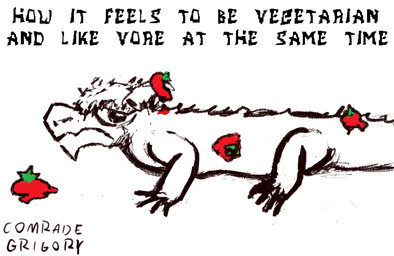 ambiguous_gender feral food fruit humor joke plant text throwing_object tomato comrade_grigory mythology dragon mythological_creature mythological_scalie scalie english_text meme