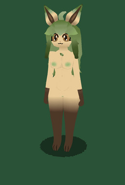 anthro anthrofied bouncing_breasts breast_expansion breasts expansion falling female genitals green_background nude pokemorph simple_background solo thick_thighs thigh_expansion vulva nikkibox nintendo pokemon eeveelution generation_4_pokemon leafeon pokemon_(species) 3d_(artwork) 3d_animation animated digital_media_(artwork) hi_res