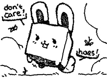 ambiguous_feral ambiguous_gender blush blush_lines cube dialogue empty_eyes exclamation_point eyelashes featureless_feet feet feral front_view open_:3 open_mouth partial_line_speech_bubble profanity quadruped short_tail simple_background simple_eyes solo speech_bubble squigglevision stylized_empty_eyes tail text white_background ligma_(artist) cube_creature lagomorph leporid mammal rabbit 2025 animated black_and_white digital_media_(artwork) english_text full-length_portrait low_res monochrome portrait wigglypaint_(artwork)