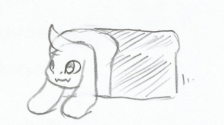 bread food fur in_bread long_ears solo white_body white_fur shinrai-fidelis undertale undertale_(series) asriel_dreemurr boss_monster_(undertale) bovid caprine goat mammal