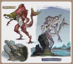 4_fingers ambiguous_gender anthro biped countershade_tail countershade_torso countershading fin fingers fish hi_res marine open_mouth rappenem salmon salmonid_(fish) scales sockeye_salmon solo tail tail_fin undead zombie zombie_salmon