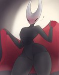 2_horns anthro black_arms black_eyes black_hands black_legs black_neck blush blush_lines breasts clothing featureless_breasts featureless_crotch female fingers heart_symbol horn mouthless narrowed_eyes noseless nude red_clothing simple_background solo standing thick_thighs wide_hips mrsaitheon hollow_knight team_cherry hornet_(hollow_knight) arthropod 2024 digital_media_(artwork) hi_res signature