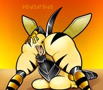 anus armor big_breasts big_butt black_armor black_pubes black_stripes breasts butt female genitals half-spread_pussy insect_wings orange_background pubes pussy rear_view simple_background solo spread_pussy spreading stinger stripes thick_thighs wide_hips wings yellow_body voidsdroids animal_humanoid arthropod arthropod_humanoid humanoid insect insect_humanoid winged_humanoid hi_res