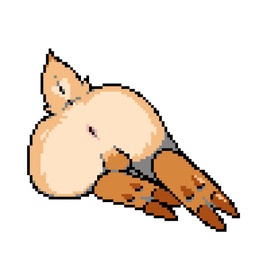 anthro anus backsack balls brown_body brown_fur brown_hooves brown_legs butt cloven_hooves digitigrade fur genitals heart_on_body heart_on_tail hooves lying male on_side pink_anus presenting presenting_anus presenting_hindquarters short_tail simple_background solo tail tan_body tan_fur white_background bleu_cheese_(artist) sev_(bleu_cheese) bovid caprine goat mammal cel_shading digital_media_(artwork) hi_res pixel_(artwork) shaded