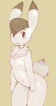 anthro black_hair female fur hair kemono looking_at_viewer neck_tuft nude open_mouth simple_background small_hands smile solo thick_thighs tuft wide_hips sindoll osamu_tezuka the_amazing_3 captain_bokko lagomorph leporid mammal rabbit 2011 hi_res